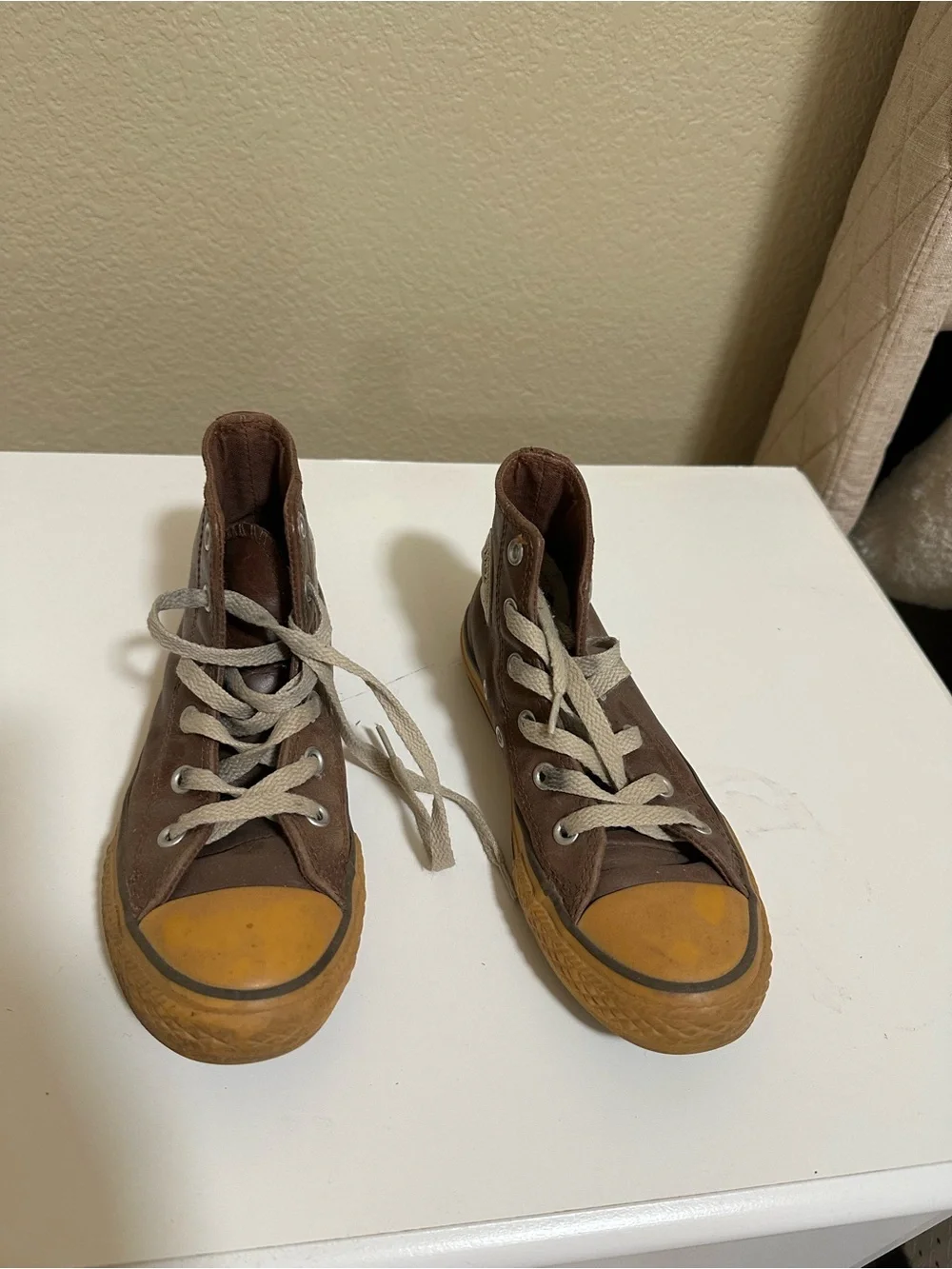 Converse Kids Brown and Tan High-Top Sneakers